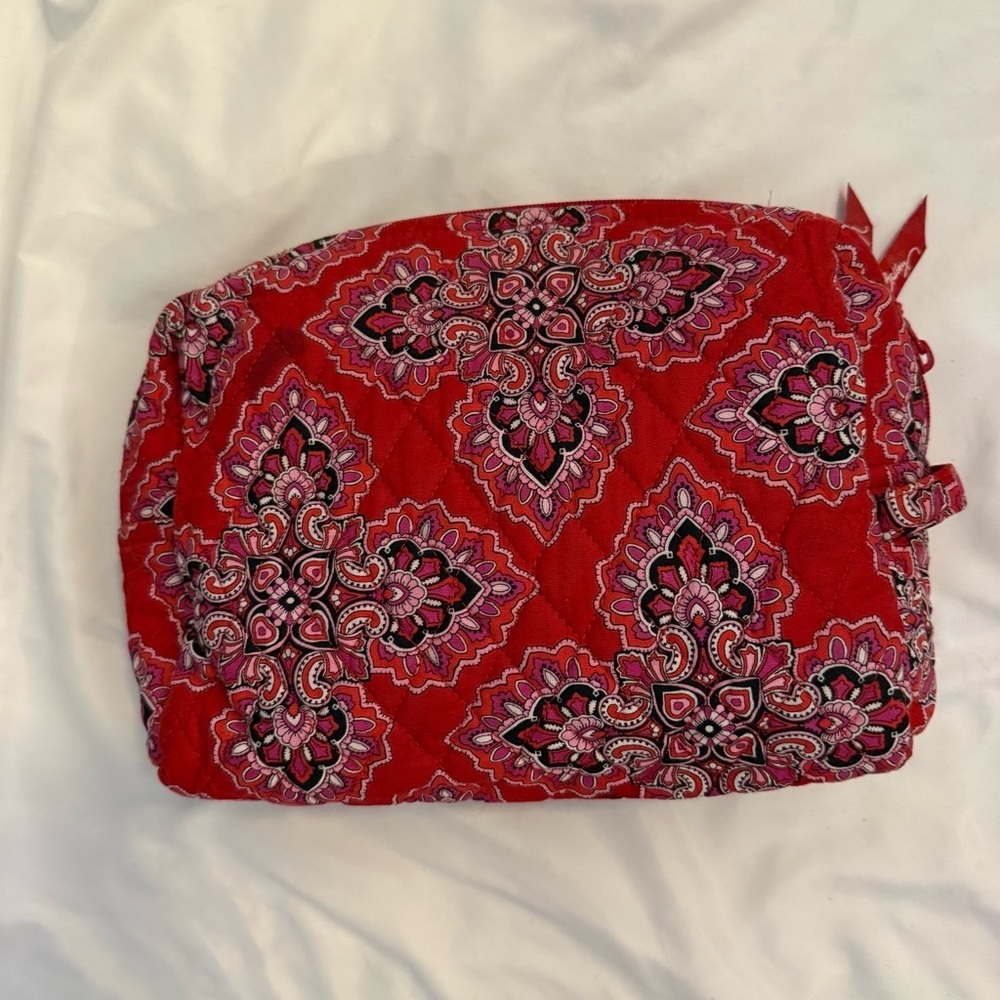 GUC Vera Bradley Quilted Lined Cosmetic Bag With Handle - Picture 5 of 14